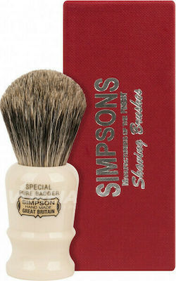 Simpsons Special S1 Shaving Brush with Synthetic Hair Bristles 18mm White