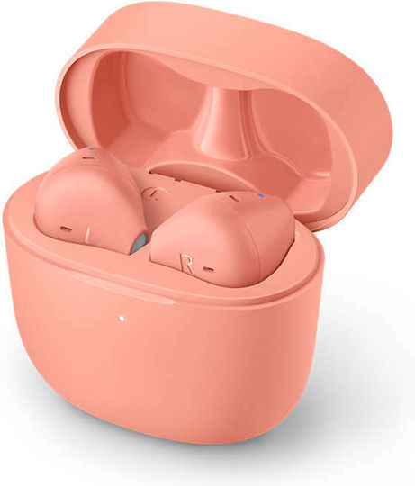 Philips TAT2236 Earbud Bluetooth хендсфри Слушалки с Кутийка за Зареждане Light Pink