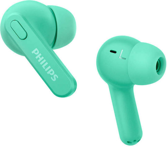 Philips TAT2206 In-ear Bluetooth Handsfree Ακουστικά με Θήκη Φόρτισης Τιρκουάζ