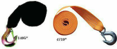 Eval Tie Down Strap Polyester with Galvanized Hook 6mx50mm Orange