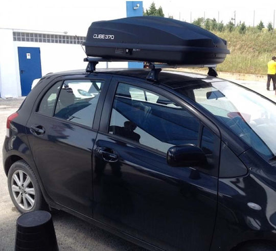 Levup Cube Car Roof Box with Single Opening and 370lt Capacity Black