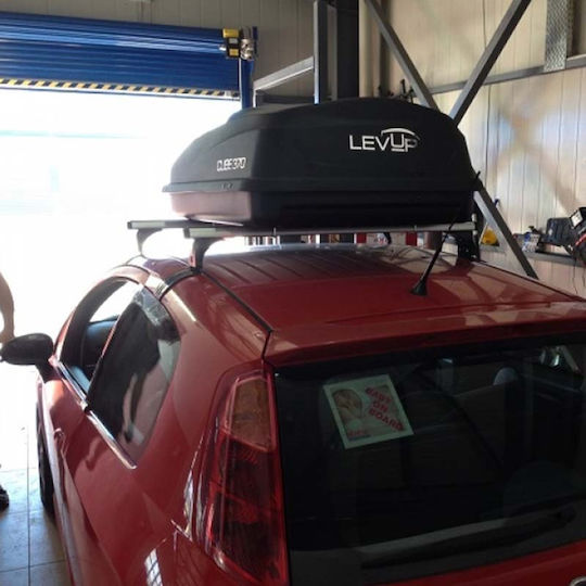 Levup Cube Car Roof Box with Single Opening and 370lt Capacity Black