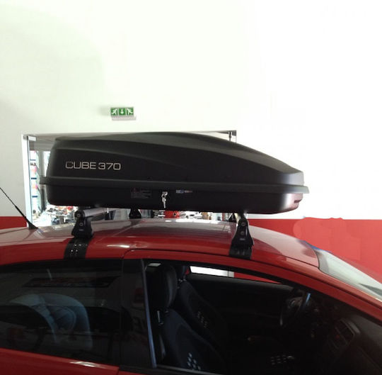Levup Cube Car Roof Box with Single Opening and 370lt Capacity Black