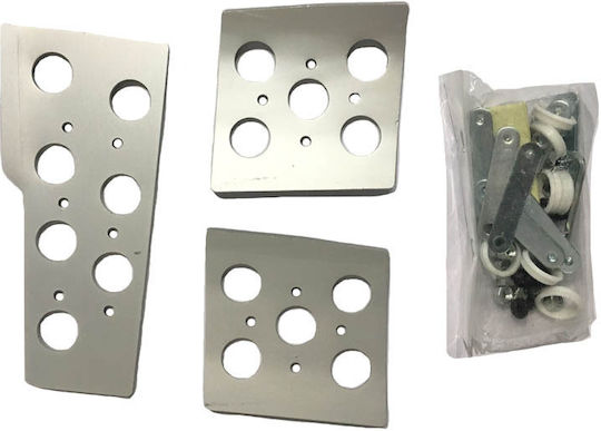 Auto Gs Type R 2407 Pedalsatz Universal Aluminium Silber 3Stück