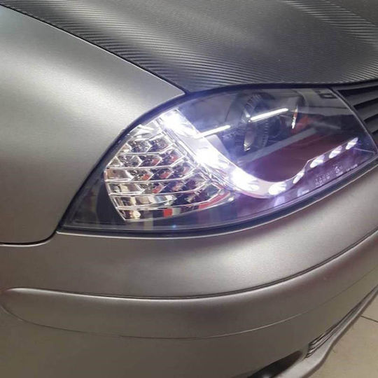 Tuning-Tec Front Lights LED Seat Ibiza 6L DRL & Led Turn Signal Black H1/H1 Junyan 02-08 2 Pieces