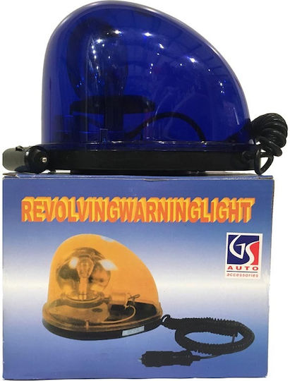 Auto Gs Φάρος Αυτοκινήτου 12V 12.5cm με Μπλε Φωτισμό