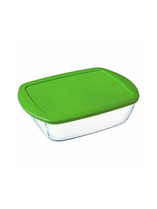 Pyrex Lunch Box Glass Πράσινο Suitable for for Lid for Microwave Oven 2700ml 1pcs