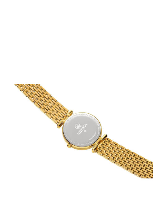 Jowissa Facet Brilliant Swiss Women's Watch with Gold Metal Bracelet