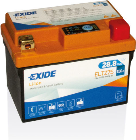 Exide li-ion Литиеви Мотоциклетна батерия YTZ7-BS 150Спецификация с капацитет 150Ах и 24Wh