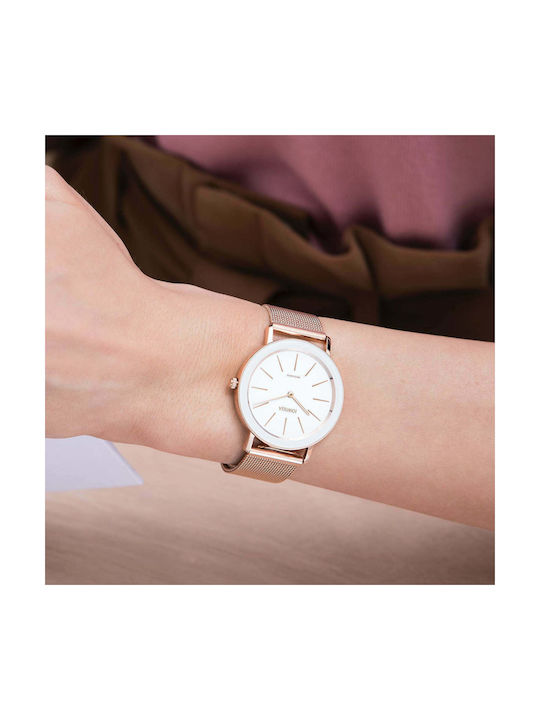 Jowissa Alto Swiss Watch with Pink Gold Metal Bracelet