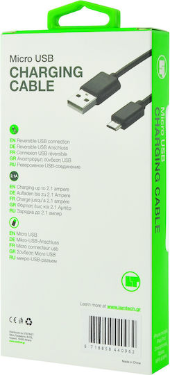 Lamtech Regular USB 2.0 to micro USB Cable Γκρι 2m (LAM440962)