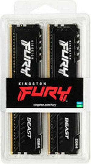 Kingston Fury Beast 32GB DDR4 RAM cu 2 module (2x16GB) și Viteză Kingston Fury Beast 32GB DDR4 RAM cu 2 module (2x16GB) și Viteză