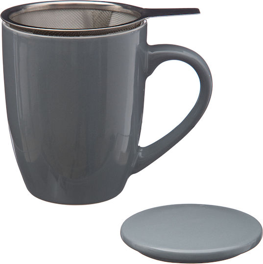 Secret de Gourmet Mug Ceramic with Lid Gray 320ml