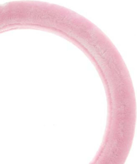 Sumex Car Steering Wheel Cover Girly with Diameter 37-39cm Synthetic Pink Fur