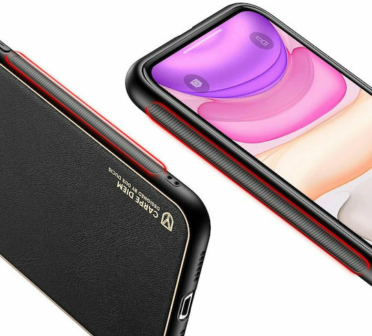 Dux Ducis Yolo Elegant Задна корица Изкуствена кожа Черен (iPhone 11 Pro Max)