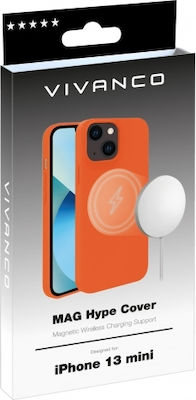 Vivanco Mag Hype Umschlag Rückseite Silikon Orange (iPhone 13 Mini) 62942