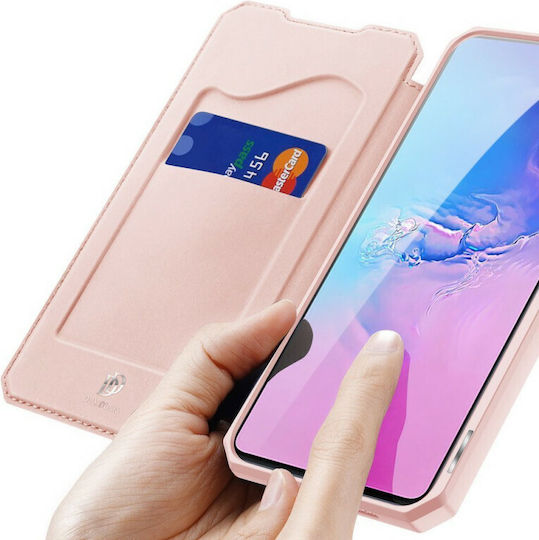 Dux Ducis Skin X Buchen Sie Synthetisches Leder Rosa (Galaxy S10 Lite)