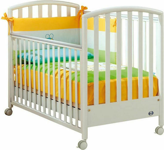 Pali Babybett Ciak Weiß mit Matratze & Räder