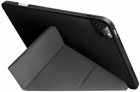 Uniq Transforma Flip Cover Antimicrobiană Neagră (iPad Pro 2021 12.9")