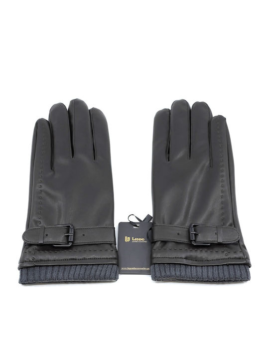 Men's Leather Touch Gloves Brown