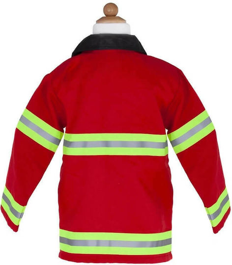 Firefighter with Accessories Carnival Accessory Red made of Plastic 5pcs