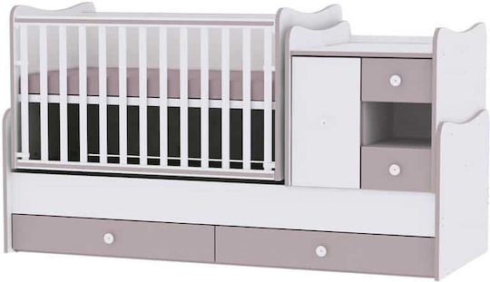 Lorelli Crib Minimax White Walnut With Drawer