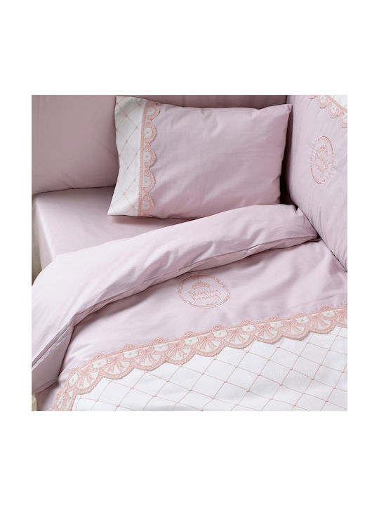 Kentia Baby Bettbezug Set mit Kissenbezug Beauty Rosa 100x140cm.