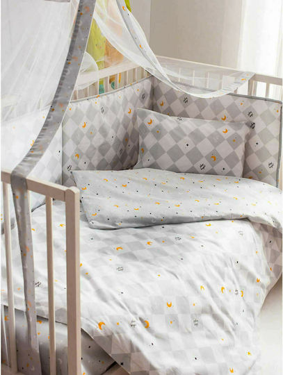 Vesta Home Baby Duvet Cover Set With Pillowcase Dream Gray 120x160cm