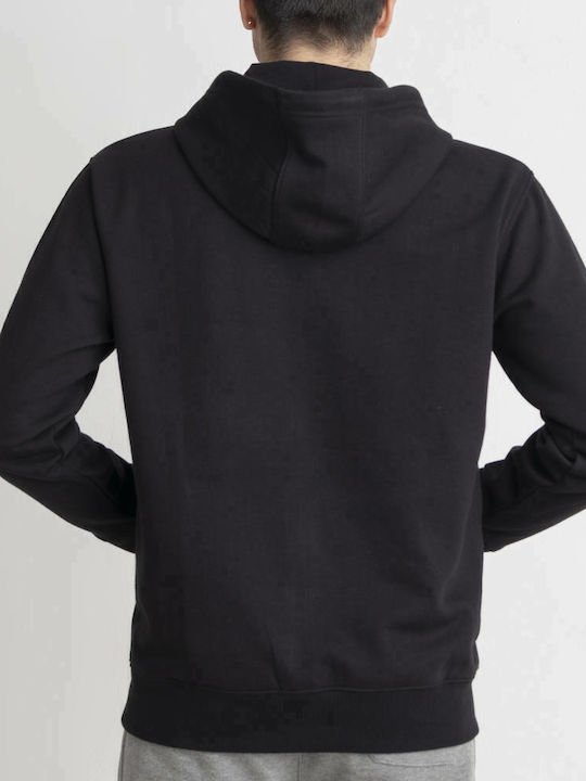 Russell Athletic Men's Sweatshirt Jacket with Hood and Pockets Black