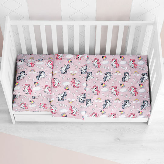 Dimcol Baby Duvet Cover Unicorn 107 Lilac 120x160cm