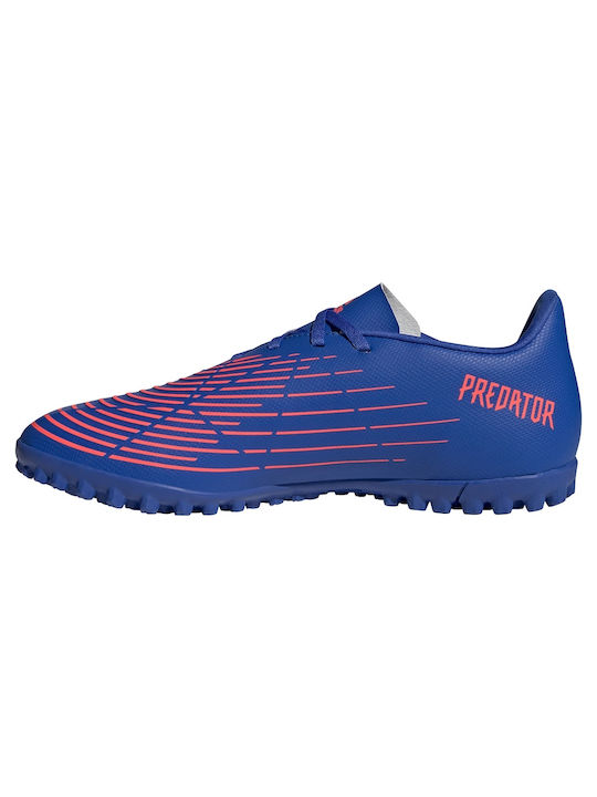 Adidas Predator Edge.4 TF Χαμηλά Ποδοσφαιρικά Παπούτσια με Σχάρα Μπλε