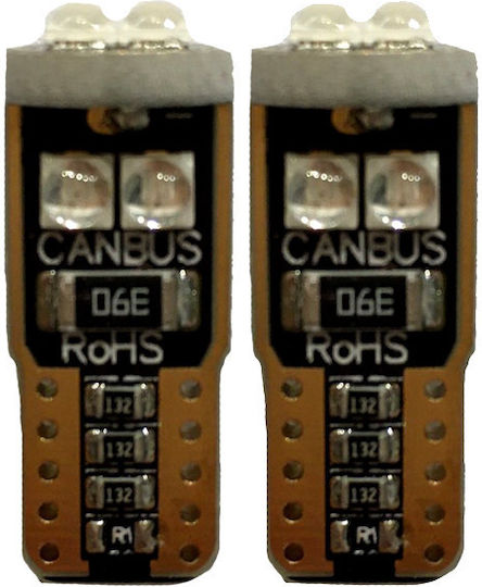 Auto Gs Λάμπες Αυτοκινήτου T10 Canbus LED Μπλε 12V 2τμχ