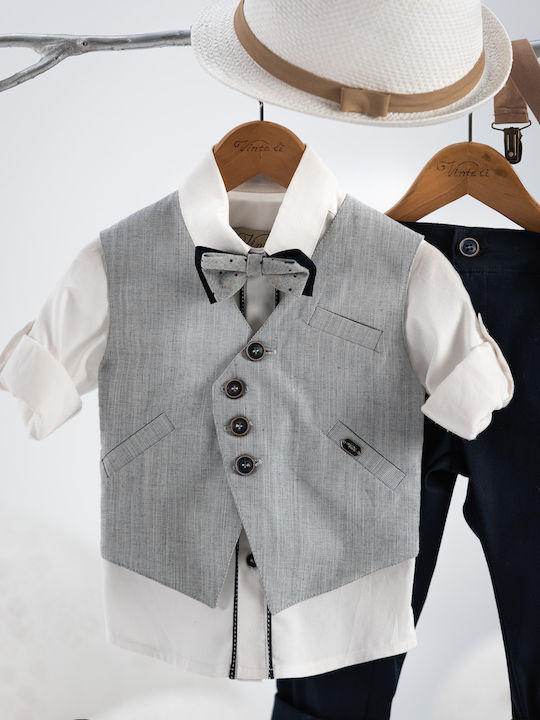 Vinte li Baptism Suit Gray 6 Pieces