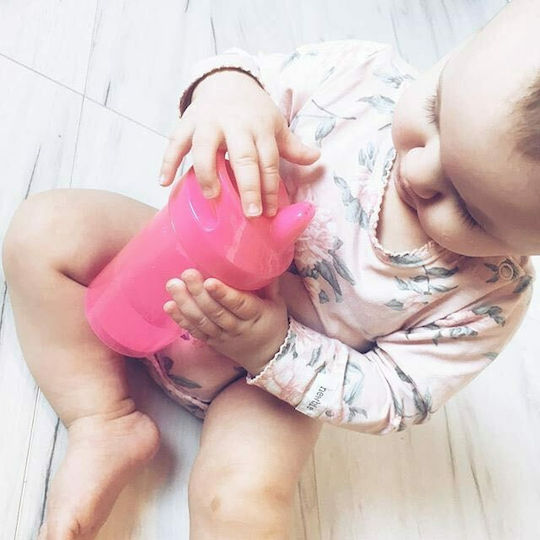 Twistshake Mini Cup Educational Sippy Cup Plastic with Handles Pink for 4m+m+ 230ml