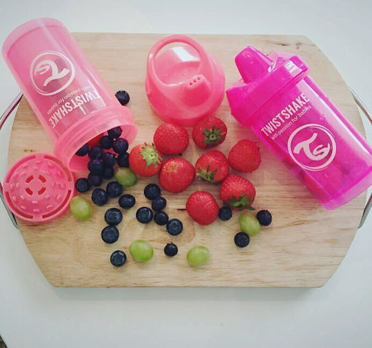 Twistshake Mini Cup Educational Sippy Cup Plastic with Handles Pink for 4m+m+ 230ml