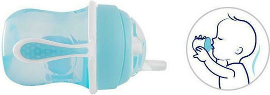 Chicco Transition Cup Lern-Trinkflasche Kunststoff mit Griffen Hellblau für 4m+m+ 200ml 06911-20
