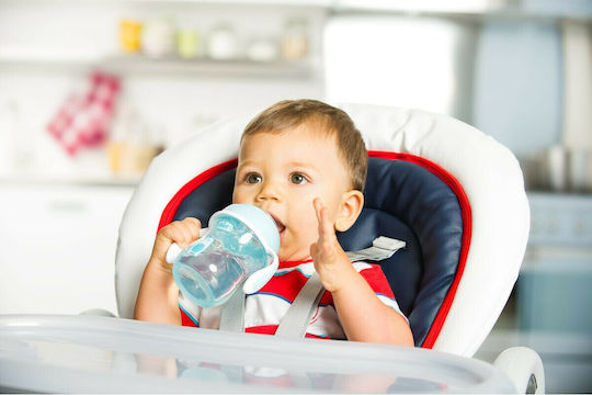 Chicco Transition Cup Lern-Trinkflasche Kunststoff mit Griffen Hellblau für 4m+m+ 200ml 06911-20