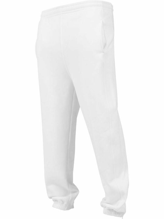 Sweatpants with Elastic White
