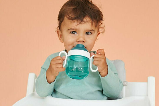 Mepal Educational Sippy Cup Plastic with Handles Blue for 6m+m+ 200ml