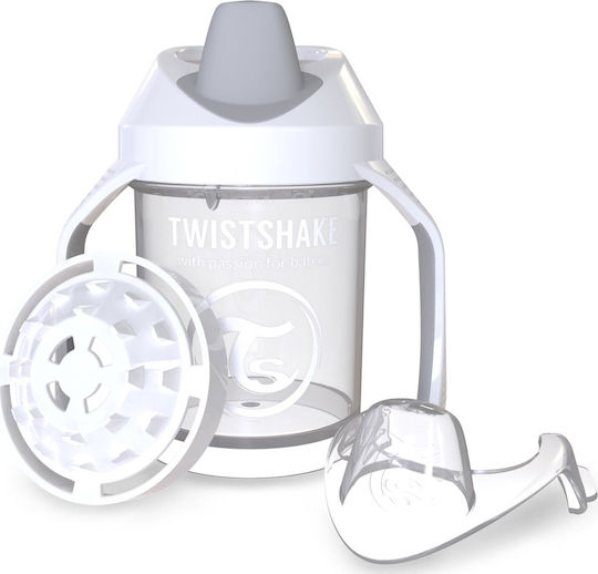Twistshake Mini Cup Lern-Trinkflasche Kunststoff mit Griffen Weiß für 4m+m+ 230ml