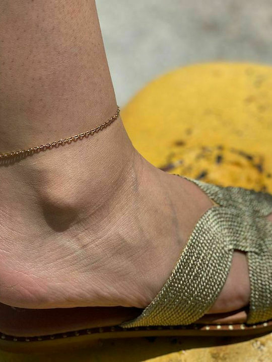 Bracelet Anklet Chain made of Steel Gold Plated