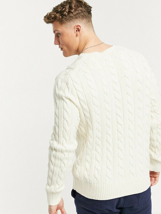 Langarm-Pullover Weiß