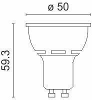 Spot Light LED Bulb 7W for Socket GU10 and Shape MR16 Cool White 550lm