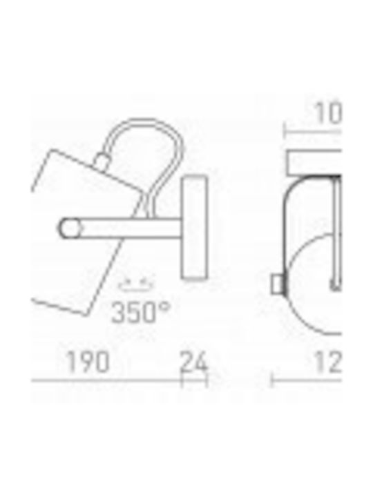 Rendl Light Studio Haren Single Spot with Socket E27 in Copper Color