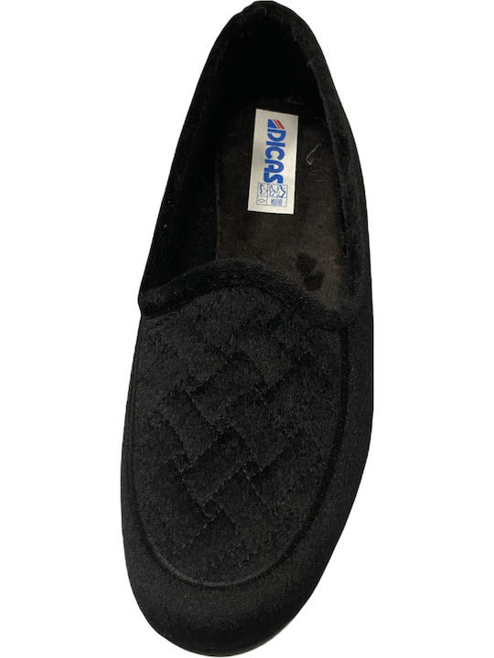 Dicas Closed-Back Women's Slippers In Black Colour