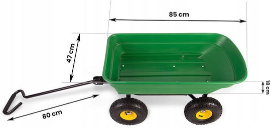 Kippwagen & Anhänger Gartenkarre Kunststoff Vierrädrig 52Es 85x47x80cm.