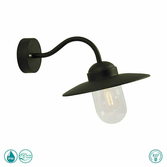 Nordlux Luxembourg Lumină de exterior cu abajur montată pe perete E27 IP54 42x11εκ.