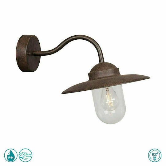 Nordlux Luxembourg Lumină de exterior cu abajur montată pe perete E27 IP54 42x11εκ.