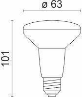 Spot Light Λάμπα LED 7W για Ντουί E27 και Σχήμα R63 Φυσικό Λευκό 600lm