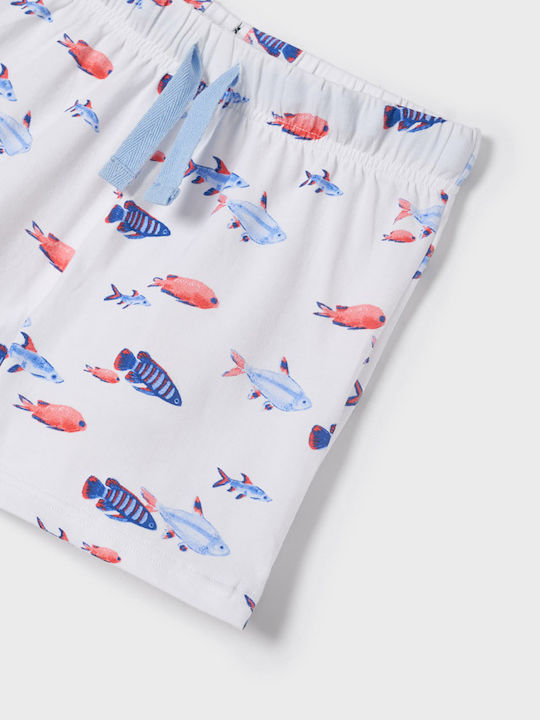 Mayoral Kids' Pajamas Summer Cotton Light Blue